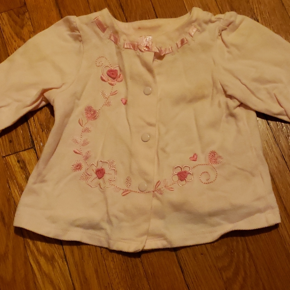 Vitamins floral kids top, light pink, 3-6 months